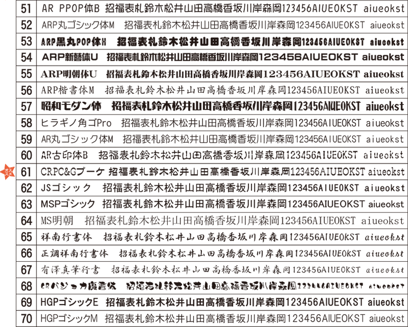 漢字フォントベストセレクト