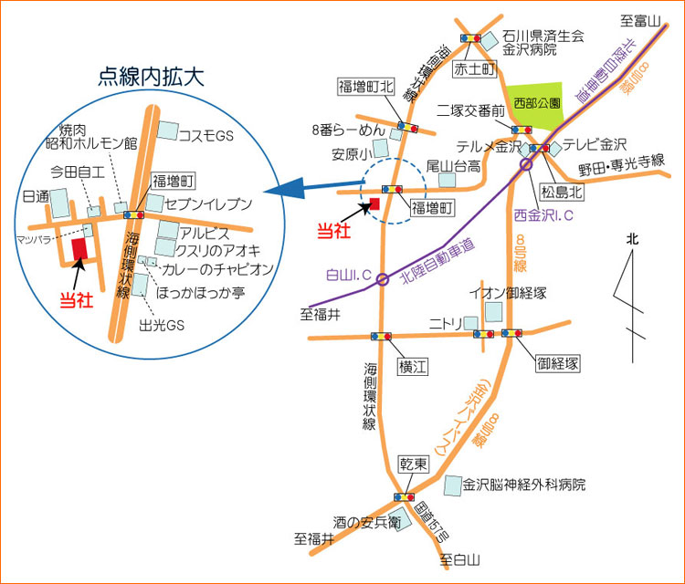 当社までの地図