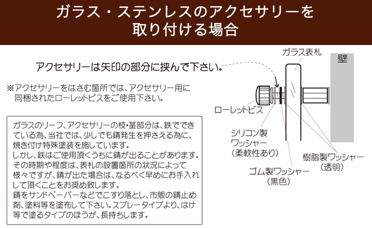 アクセサリーを取り付ける場合