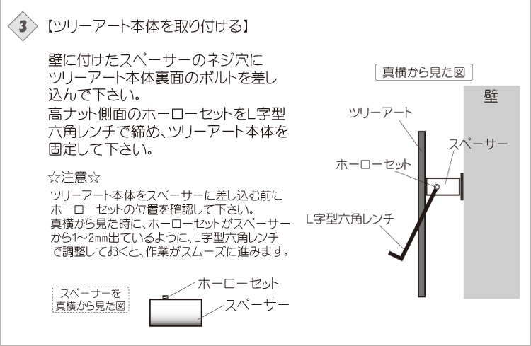 ツリーアート取付方法