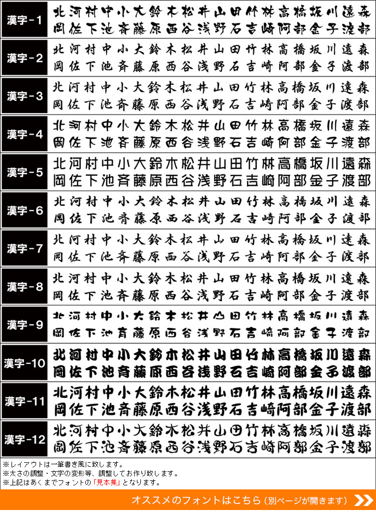 漢字フォント集